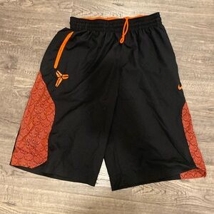 Nike Kobe Black Mamba Dri-Fit Basketball Shorts Black Orange Size M